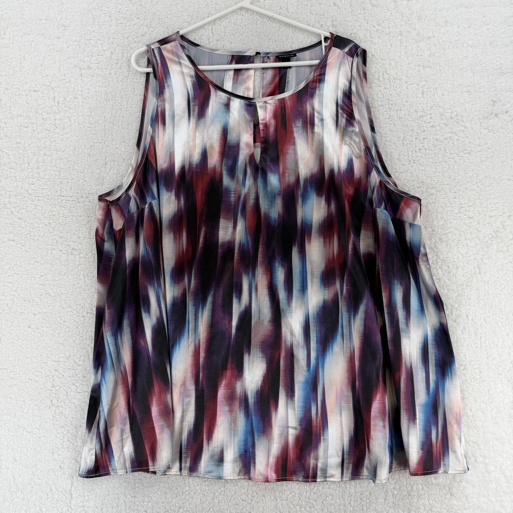 Torrid Shirt Womens 4 Multicolor Geometric Sleeveless Scoop Neck Tunic Top